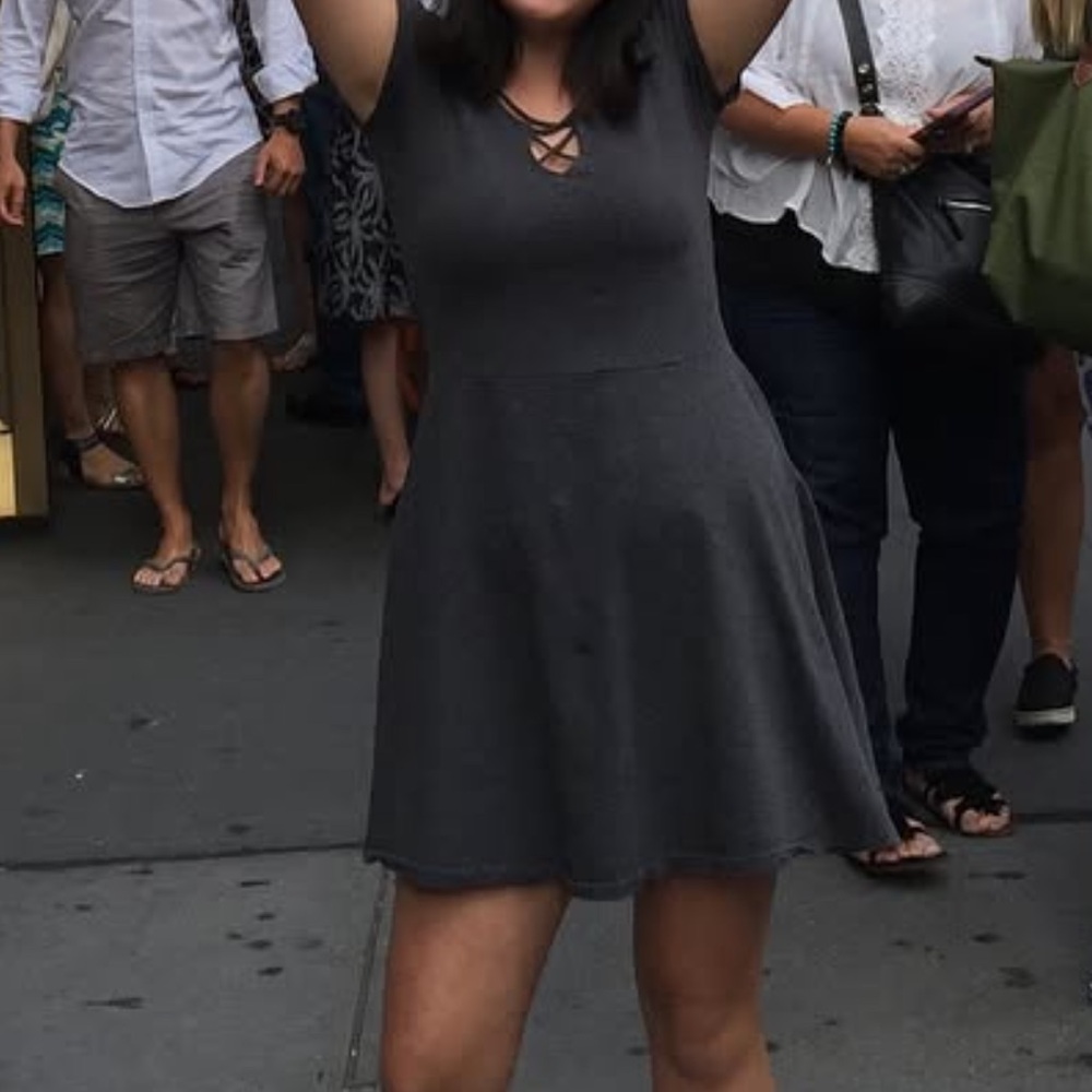 Hollister grey above knee dress